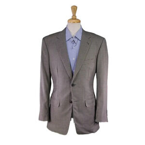 Alba Custom Made for NFL Charles Woodson Blue Checkered Windowpane 2B Blazer 40R